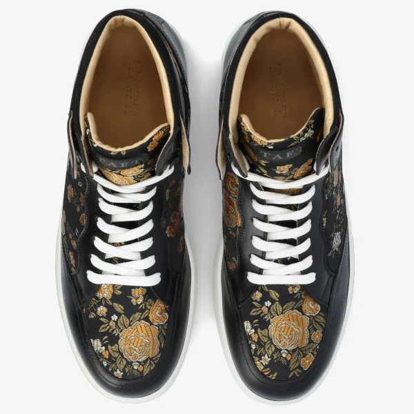 Rapido Mens Black Hightop Sneakers - Eden Noir | -TAFT Hot