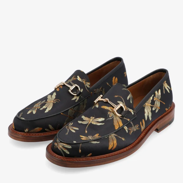 The Fitz Black Loafers - Black Dragonfly | -TAFT Discount