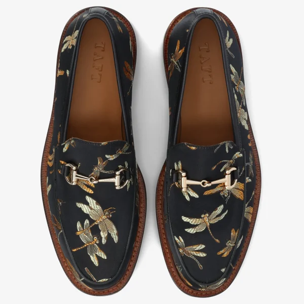 The Fitz Black Loafers - Black Dragonfly | -TAFT Discount