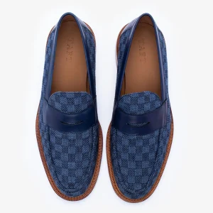 The Fitz Loafer In Blue Check - Blue Loafers | -TAFT Best Sale