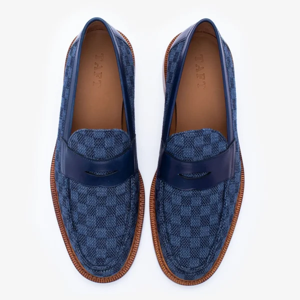 The Fitz Loafer In Blue Check - Blue Loafers | -TAFT Best Sale