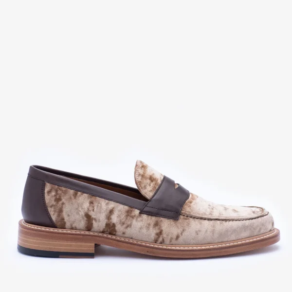 The Fitz Loafer In Champagne - Velvet Loafers | -TAFT New