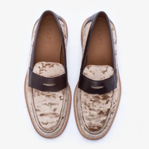 The Fitz Loafer In Champagne - Velvet Loafers | -TAFT New