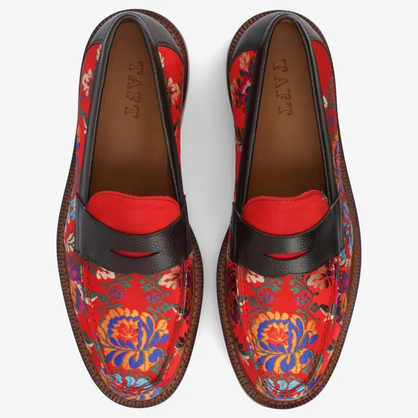 The Fitz Loafer In Fiore - Red Men'S Loafers | -TAFT Best Sale