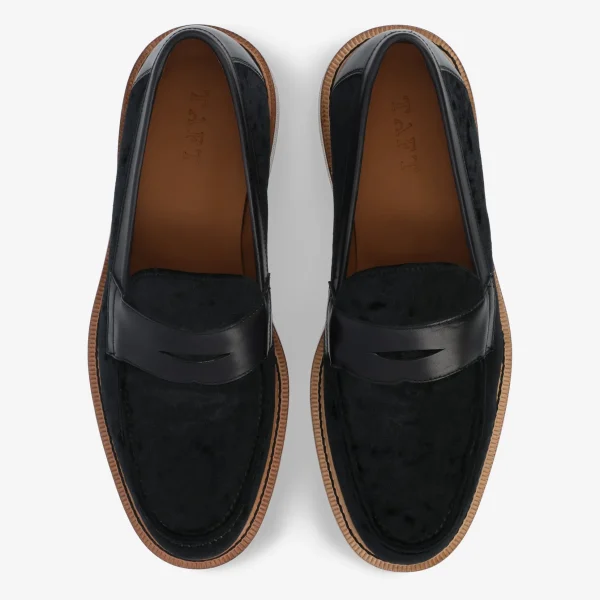 The Fitz Loafer In Midnight - Black Velvet Loafers | -TAFT Clearance