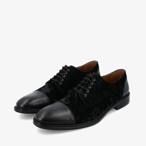 The Jack Shoe In Black Velour | -TAFT New