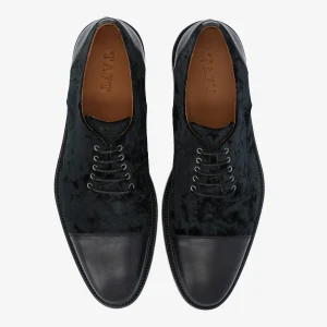 The Jack Shoe In Black Velour | -TAFT New