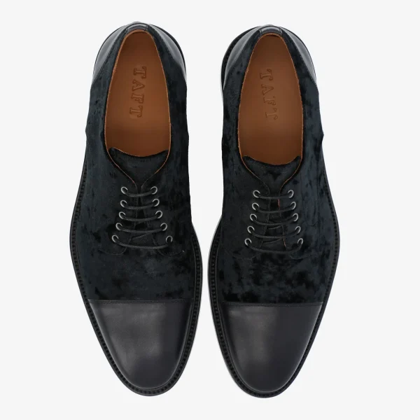 The Jack Shoe In Black Velour | -TAFT New
