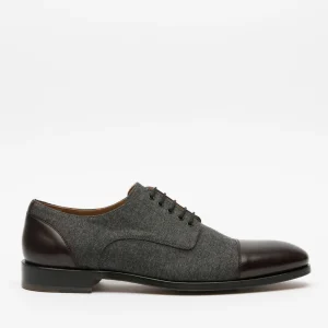 The Jack Shoe In Grey/Oxblood Leather | -TAFT Flash Sale
