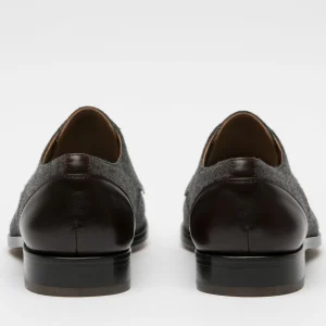 The Jack Shoe In Grey/Oxblood Leather | -TAFT Flash Sale