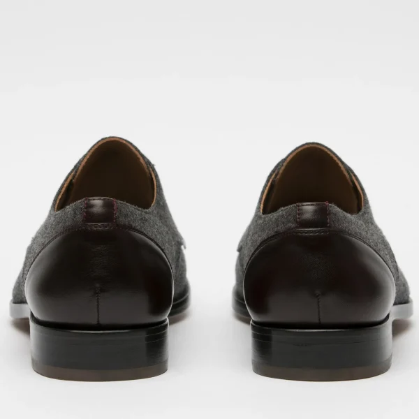 The Jack Shoe In Grey/Oxblood Leather | -TAFT Flash Sale