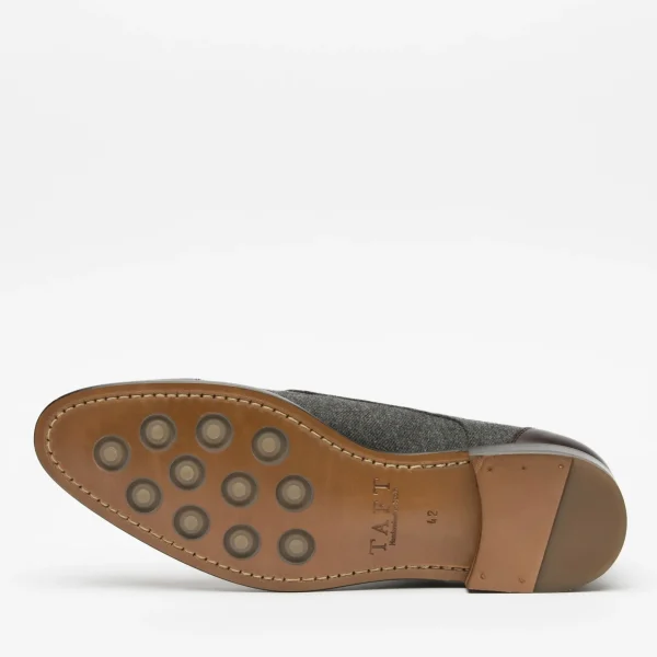 The Jack Shoe In Grey/Oxblood Leather | -TAFT Flash Sale