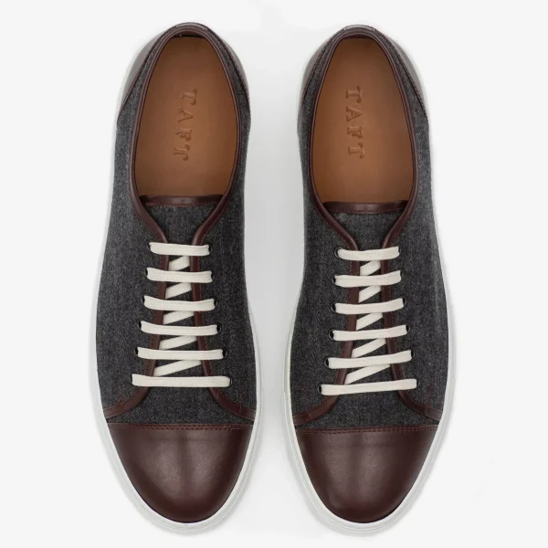 The Jack Sneaker In Grey/Oxblood - Wool Sneakers | -TAFT Cheap