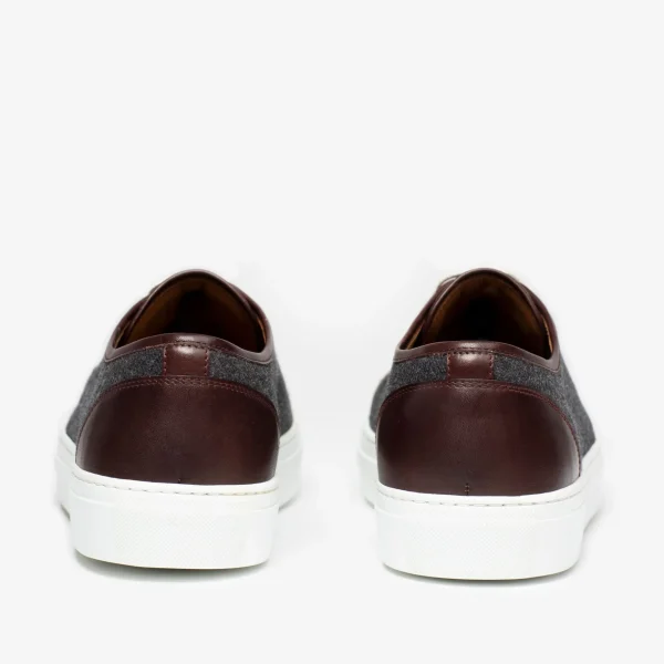 The Jack Sneaker In Grey/Oxblood - Wool Sneakers | -TAFT Cheap