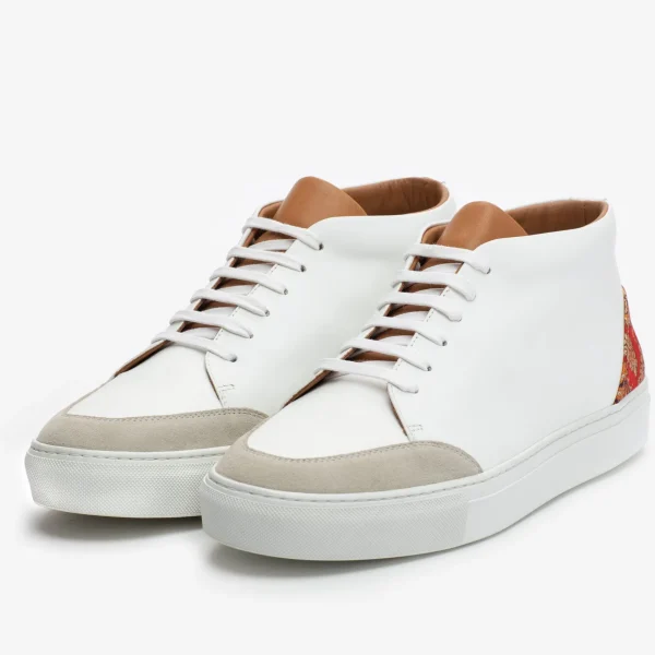 The Klay Mid Top Sneaker In Red/White | -TAFT Hot