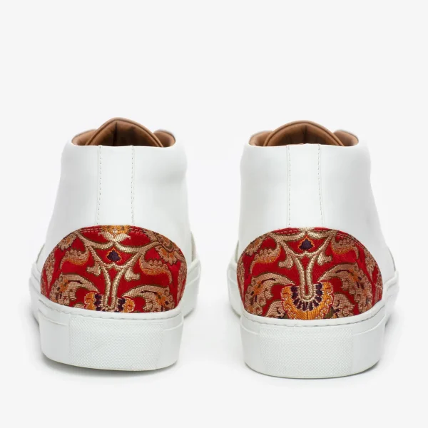 The Klay Mid Top Sneaker In Red/White | -TAFT Hot