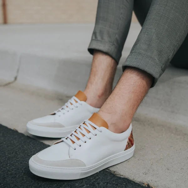 The Klay Sneaker - Red/White Leather Sneakers | -TAFT Best