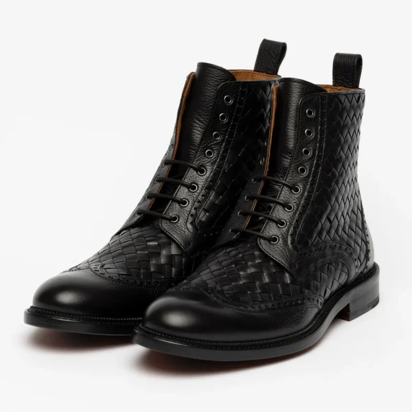 The Saint Boot In Black - Men'S Leather Dress Boot-TAFT Best