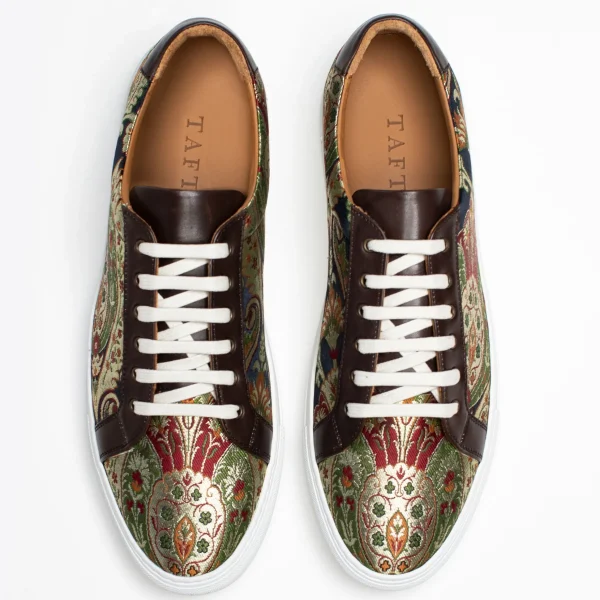 The Sneaker In Kashmir Multicolor Paisley Fabric | -TAFT Cheap
