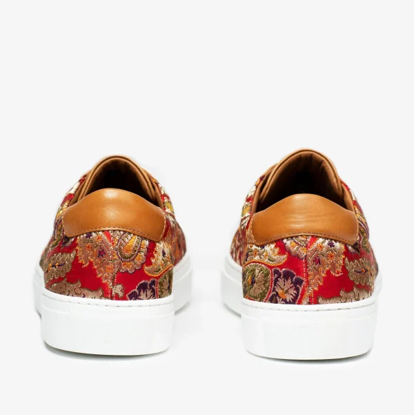 The Sneaker In Red Paisley - Unique Sneakers | -TAFT Clearance