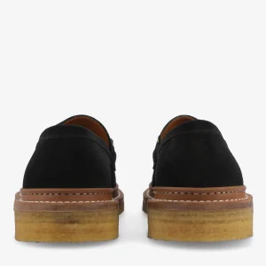 The Verona Loafer In Black - Black Suede Loafer | -TAFT Clearance