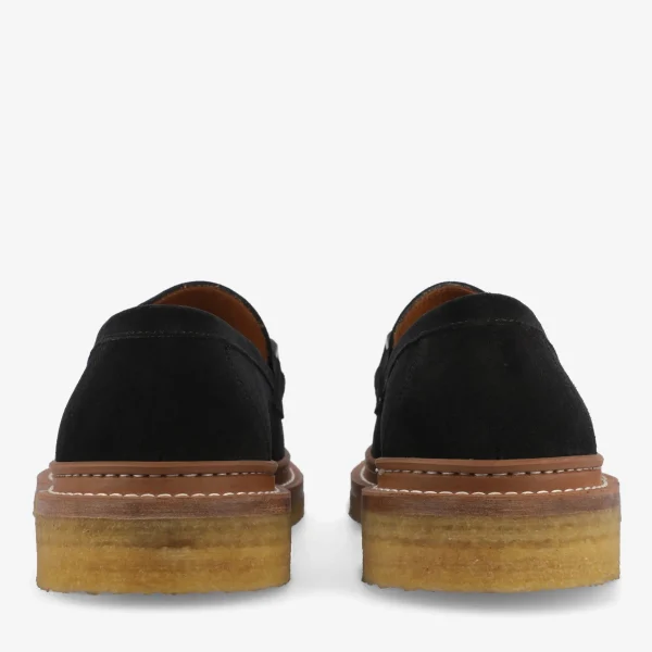 The Verona Loafer In Black - Black Suede Loafer | -TAFT Clearance