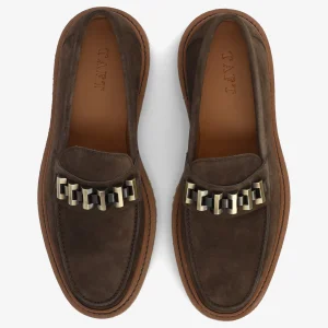 The Verona Loafer In Brown - Brown Suede Loafer | -TAFT Sale