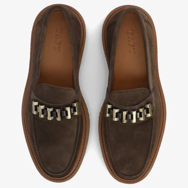 The Verona Loafer In Brown - Brown Suede Loafer | -TAFT Sale